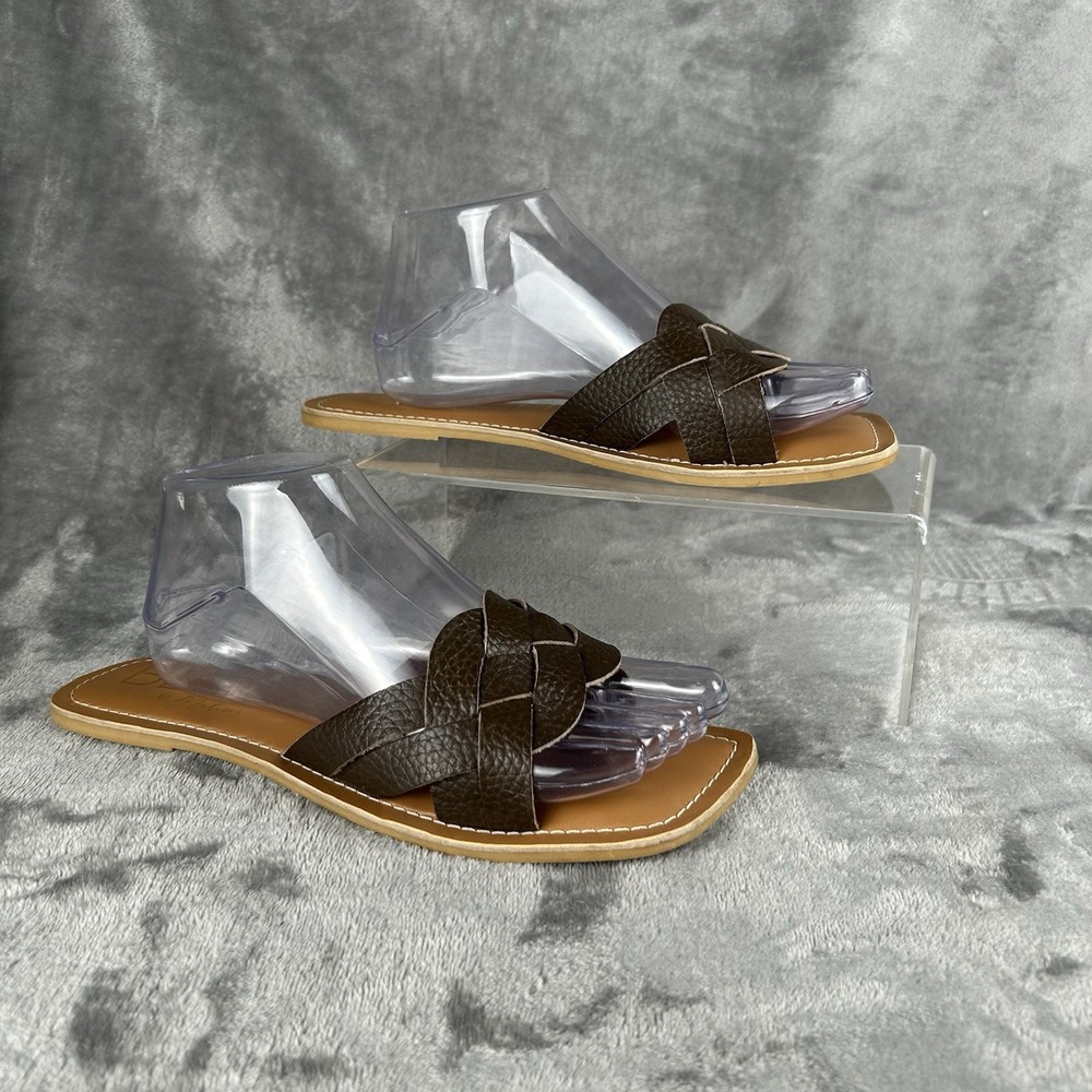 Beach By Matisse Escape Slide Sandals Womens 9 Brown Leather  Boho Minimalist